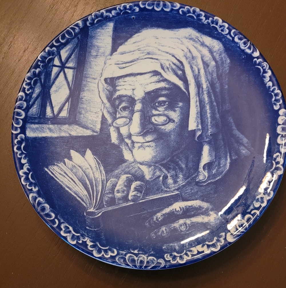 BOCH Vintage Blue Ceramic Art Plate